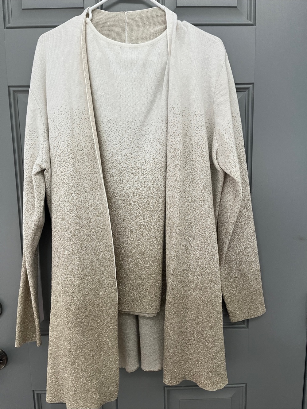croft & barrow Cream-to-Tan Ombre Open Cardigan